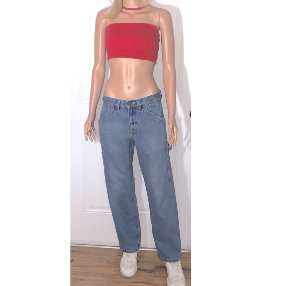 Vintage 90s utility/cargo carpenter jeans Blue mountain